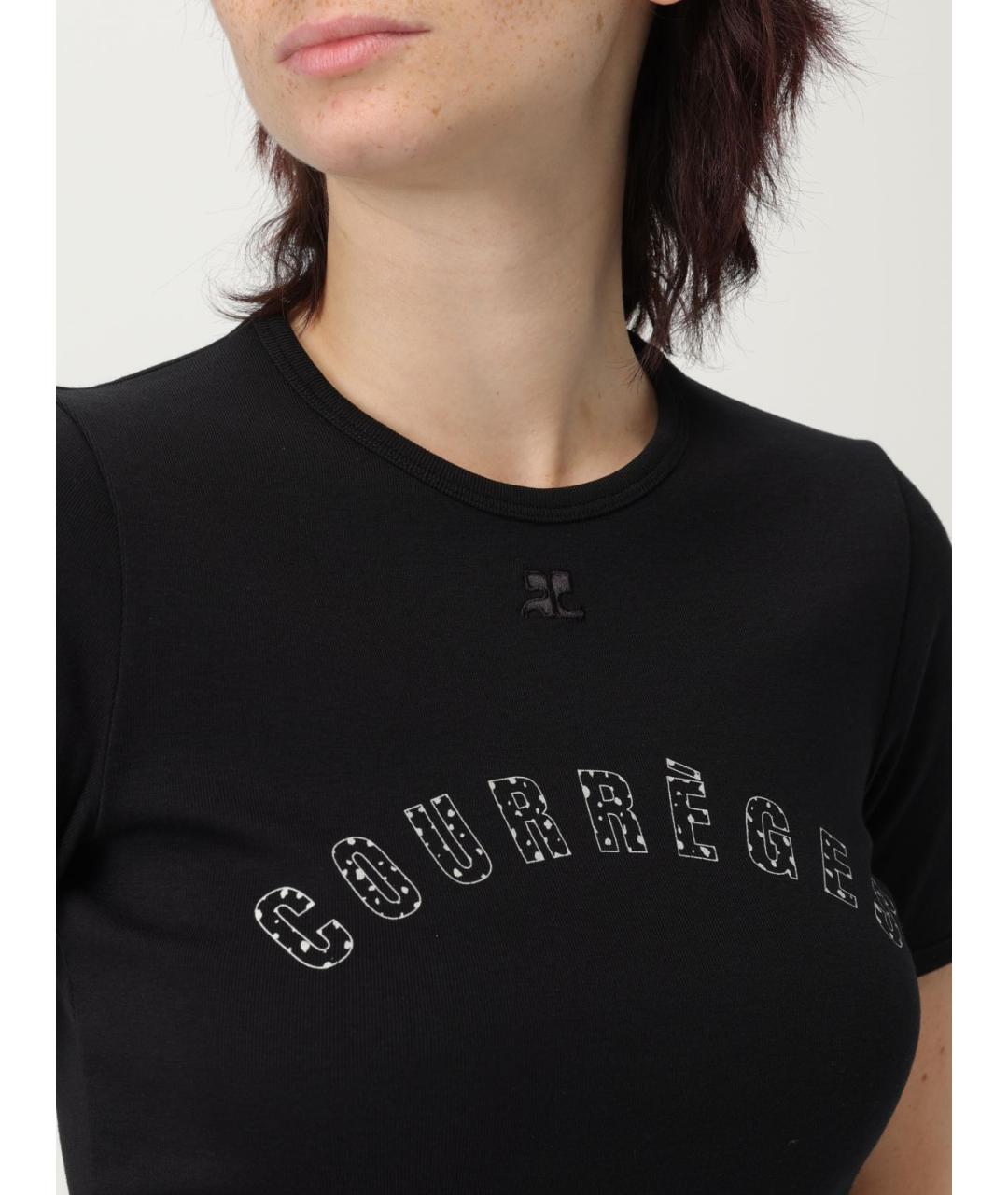 COURREGES Черная футболка, фото 5