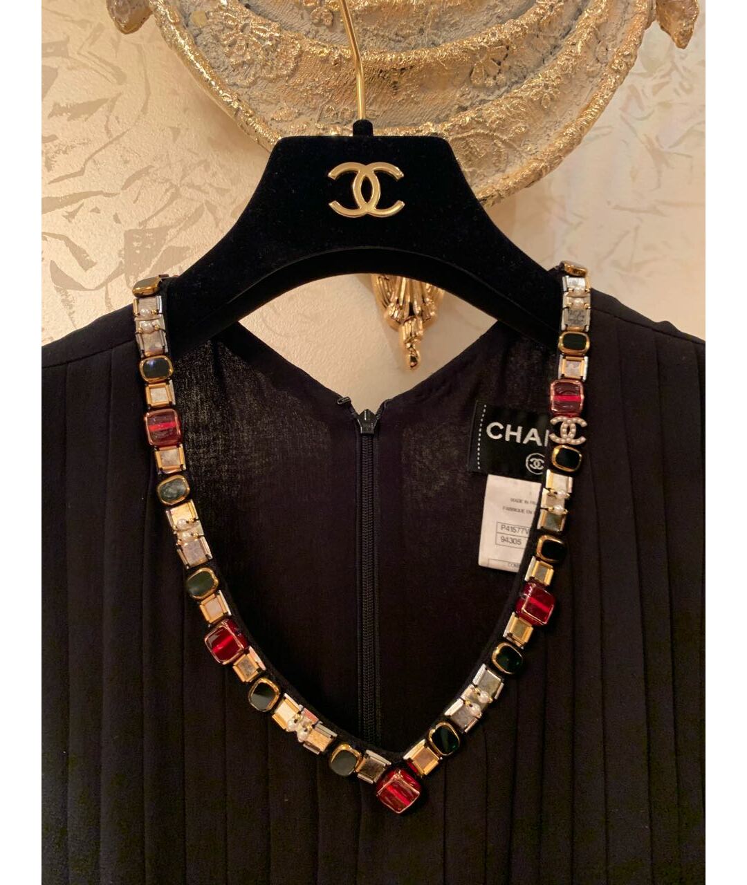 CHANEL Черное шелковое повседневное платье, фото 3