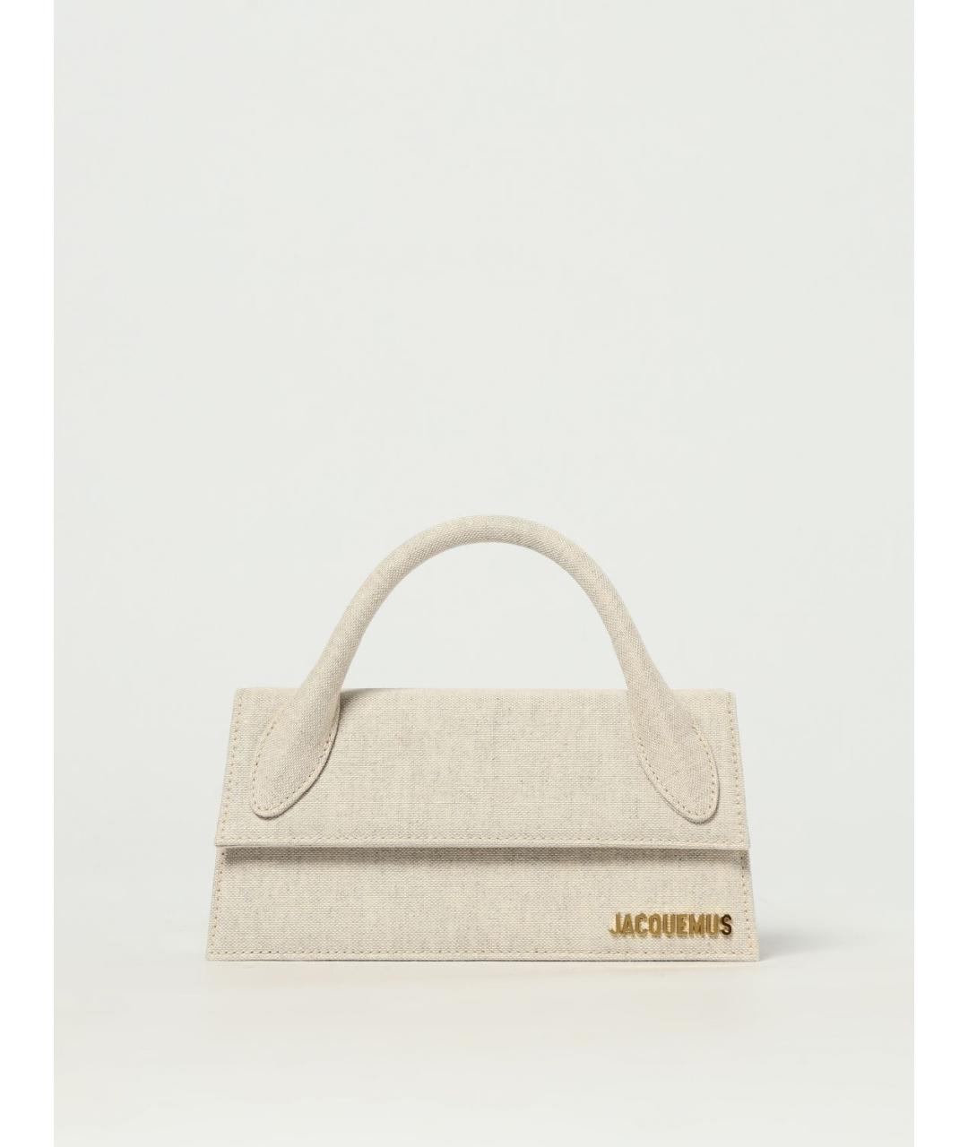 JACQUEMUS Серая тканевая сумка с короткими ручками, фото 6