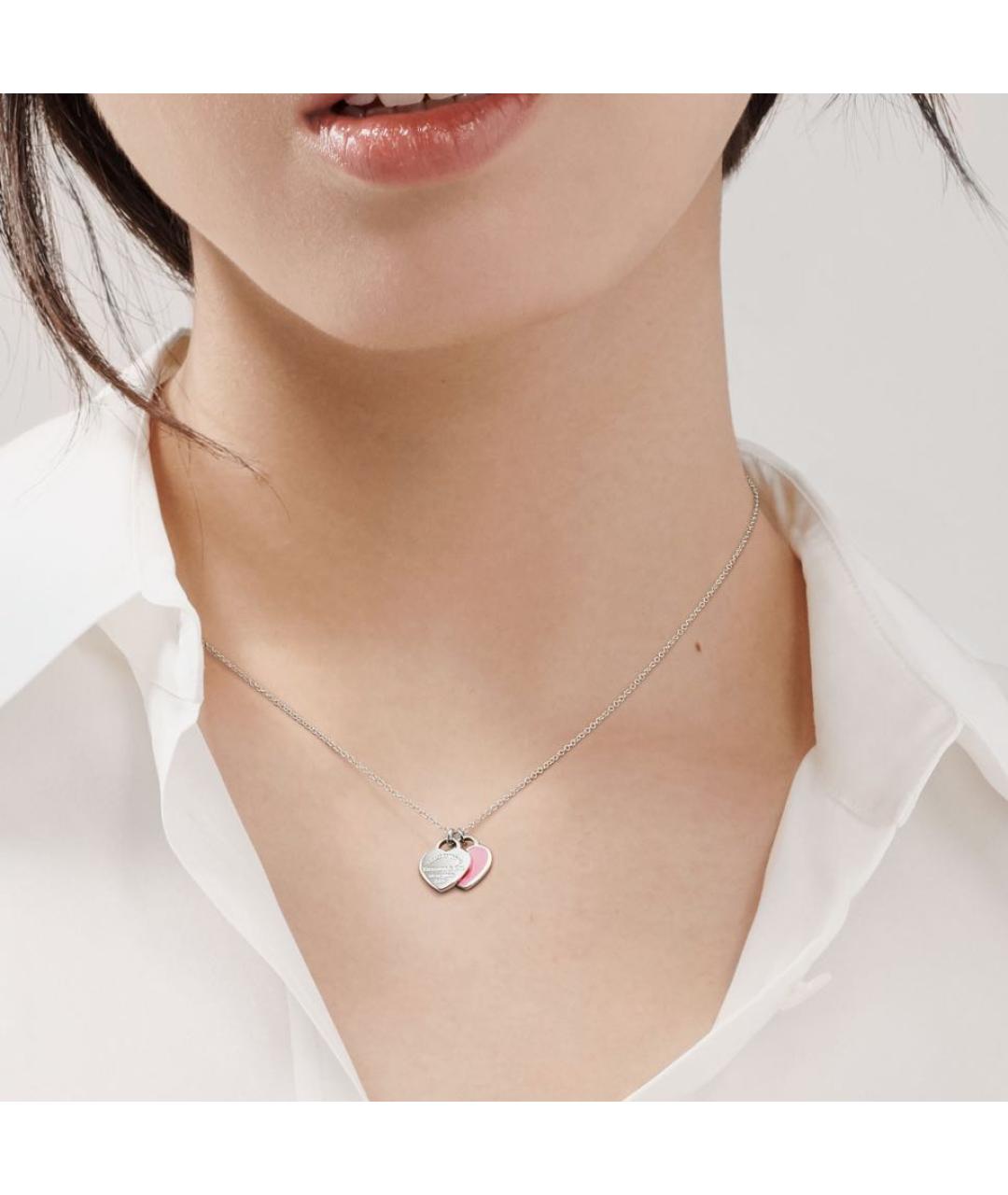 TIFFANY&CO Розовое серебряное колье, фото 2