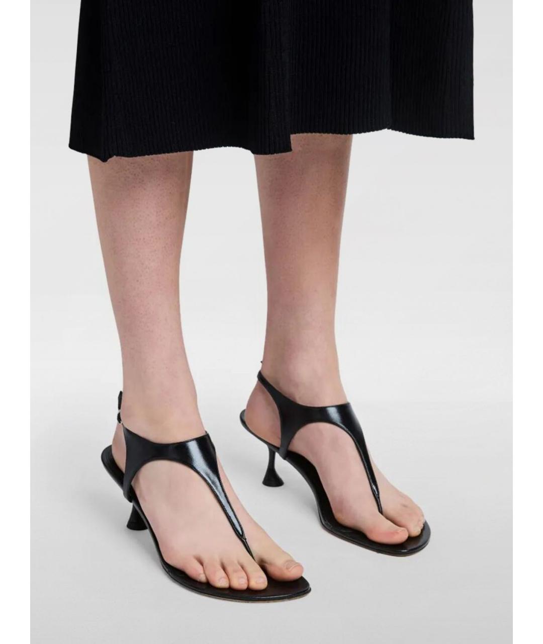 PROENZA SCHOULER Черные кожаные босоножки, фото 2