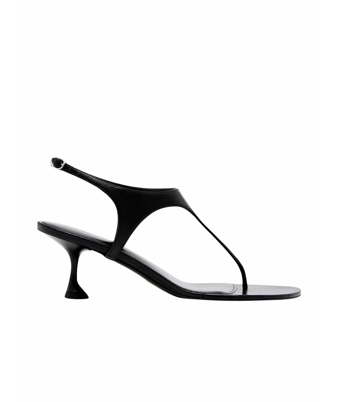 PROENZA SCHOULER Черные кожаные босоножки, фото 1
