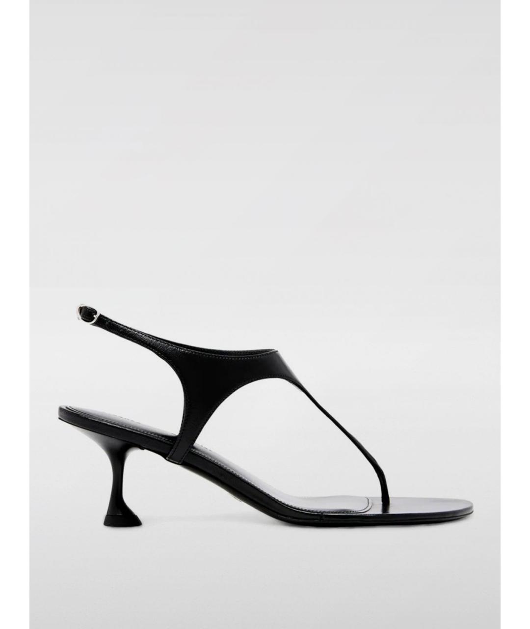 PROENZA SCHOULER Черные кожаные босоножки, фото 5