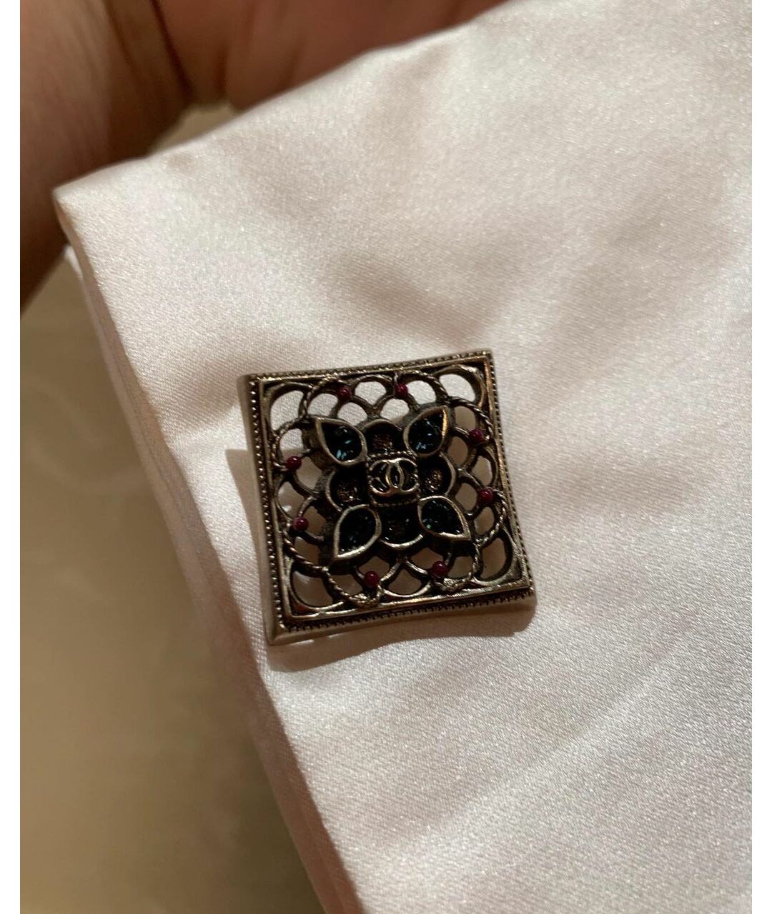 CHANEL Бежевая шелковая рубашка, фото 3