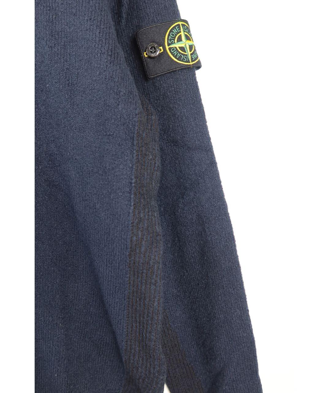 STONE ISLAND Темно-синий хлопковый джемпер / свитер, фото 6