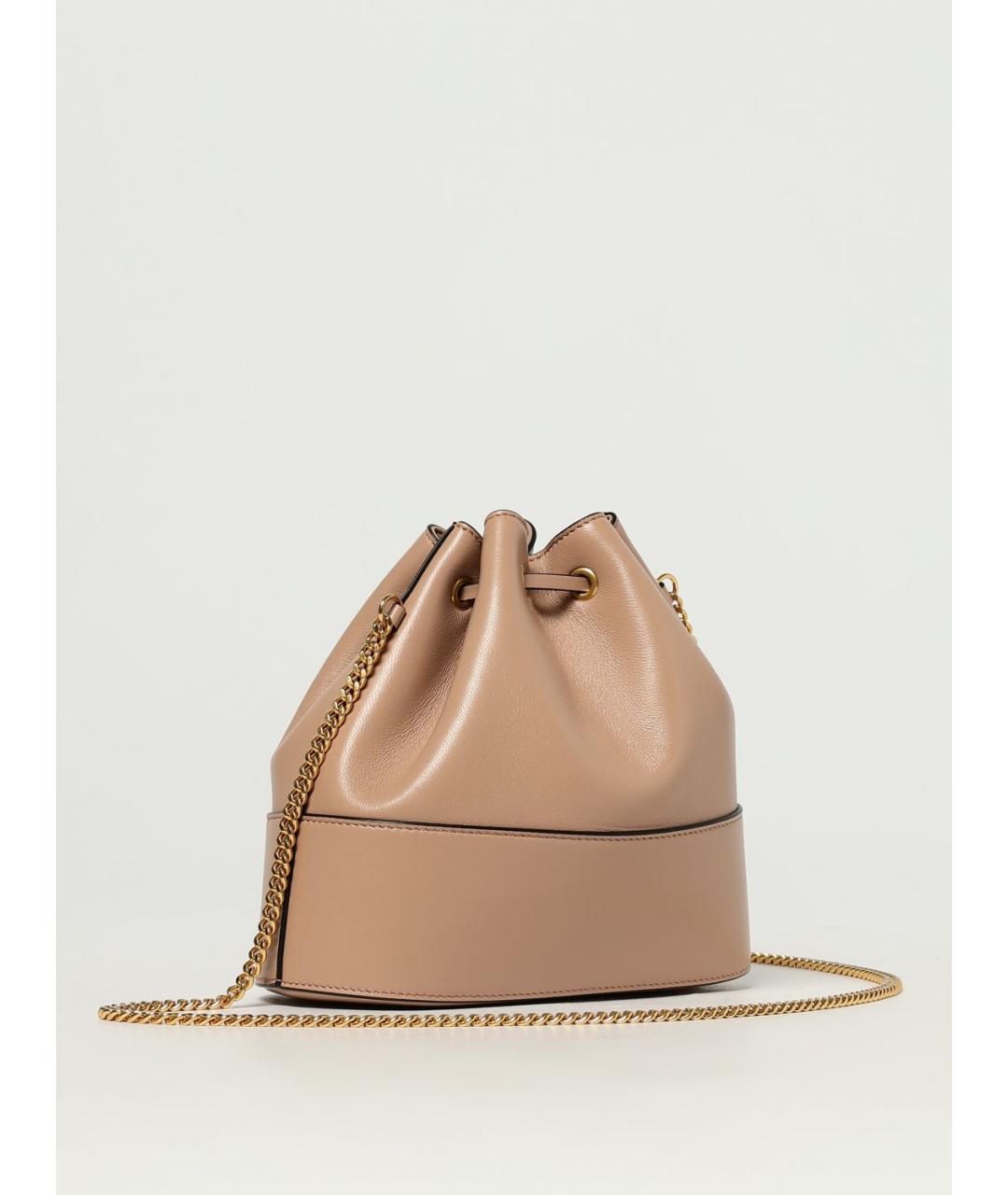 VALENTINO Бежевая кожаная сумка тоут, фото 3