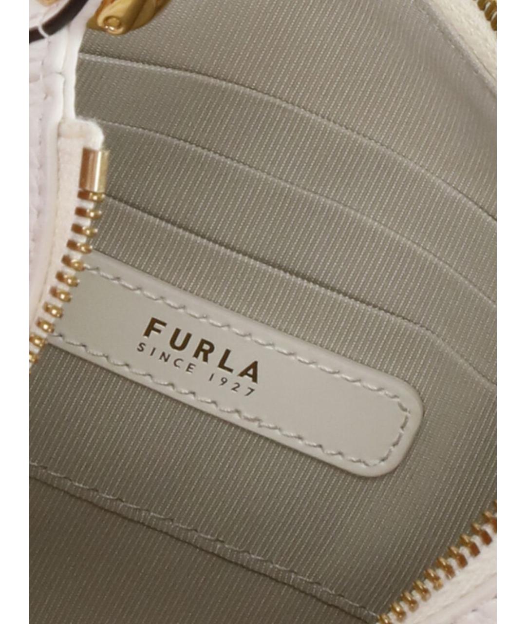 FURLA Белая кожаная сумка через плечо, фото 4