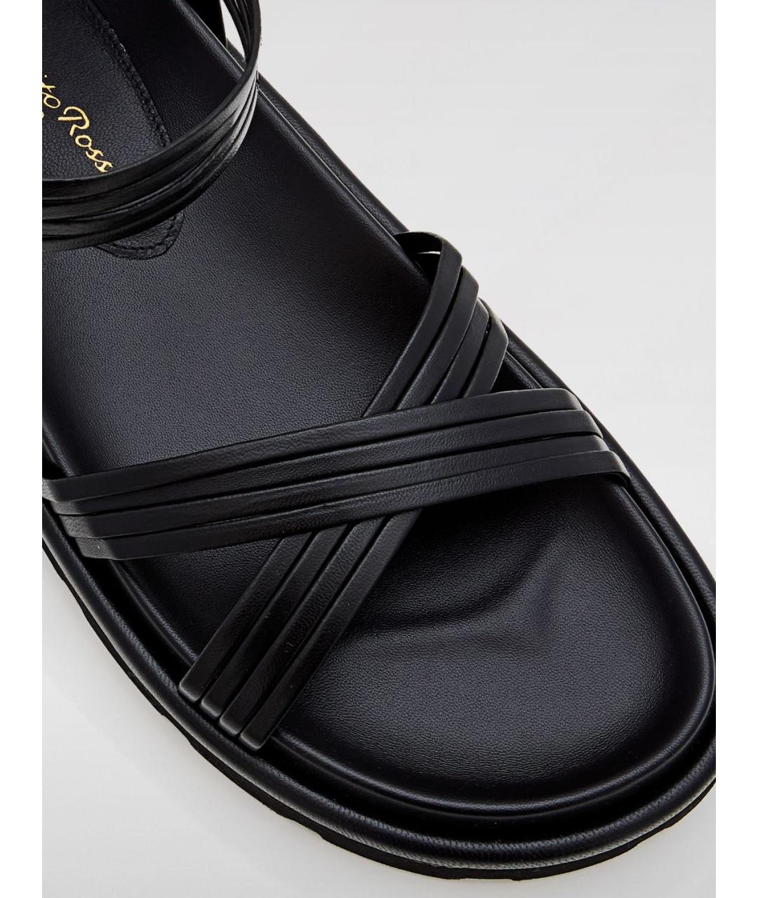 GIANVITO ROSSI Черные кожаные сандалии, фото 4