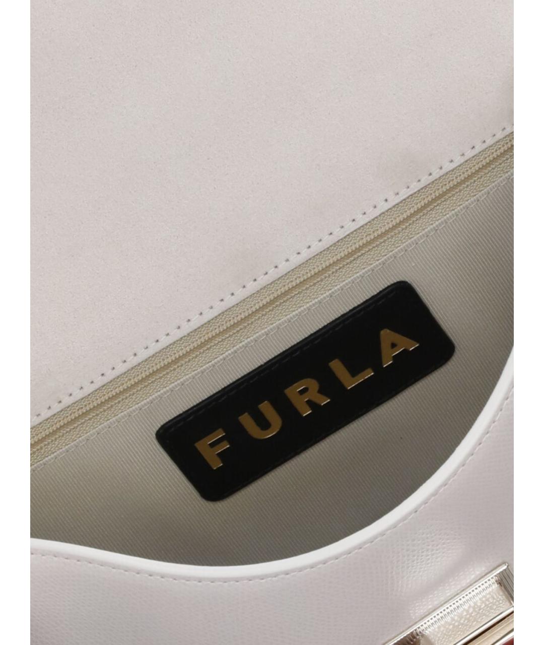 FURLA Белая кожаная сумка через плечо, фото 4