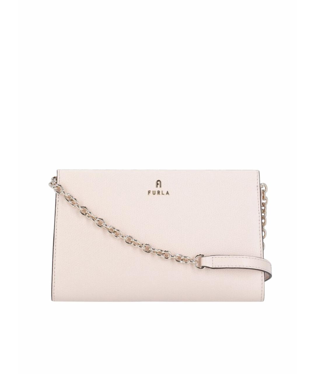 FURLA Розовая кожаная сумка через плечо, фото 1