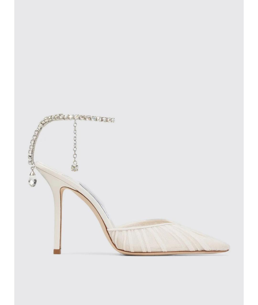 JIMMY CHOO Белые текстильные туфли, фото 5