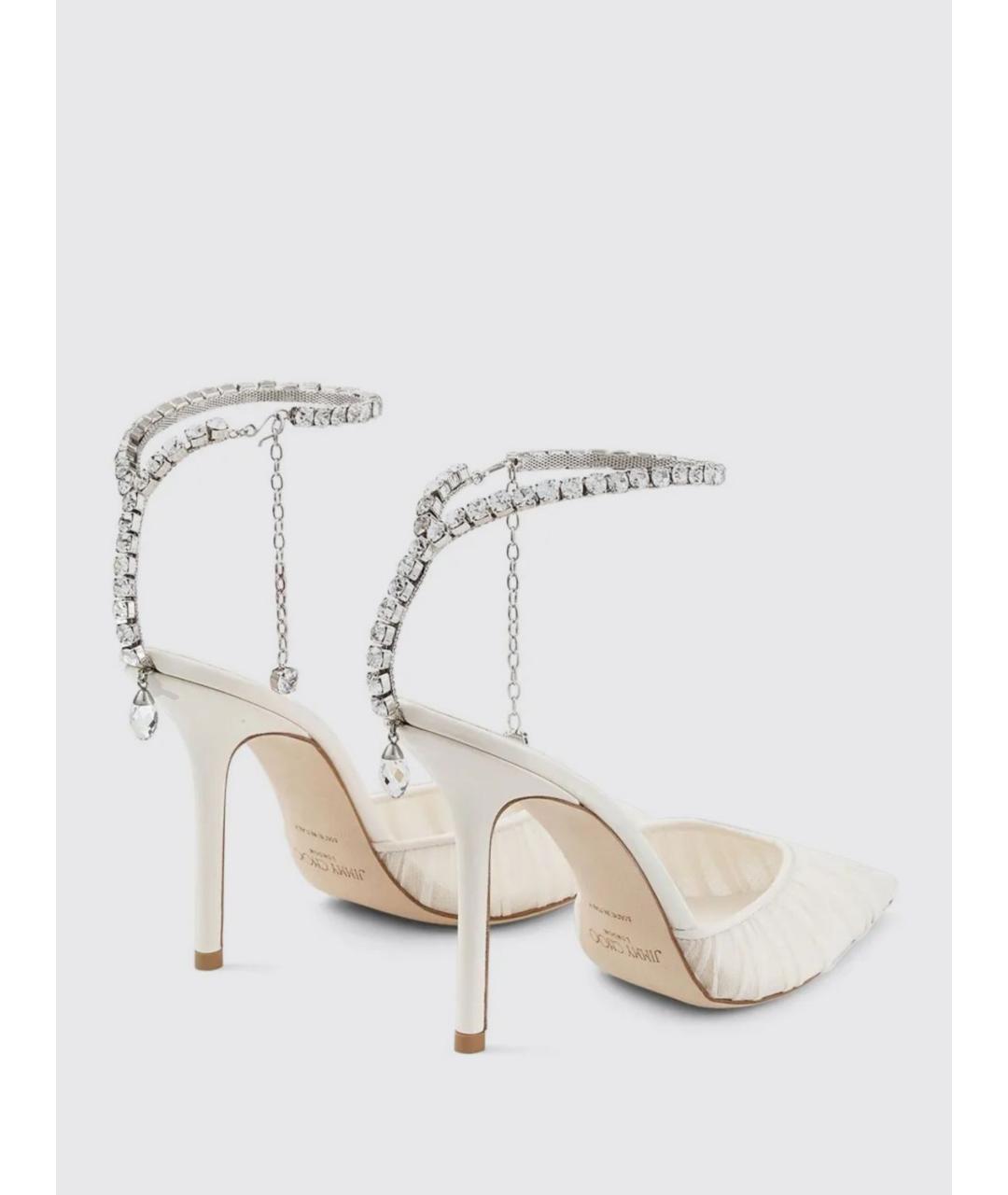 JIMMY CHOO Белые текстильные туфли, фото 3