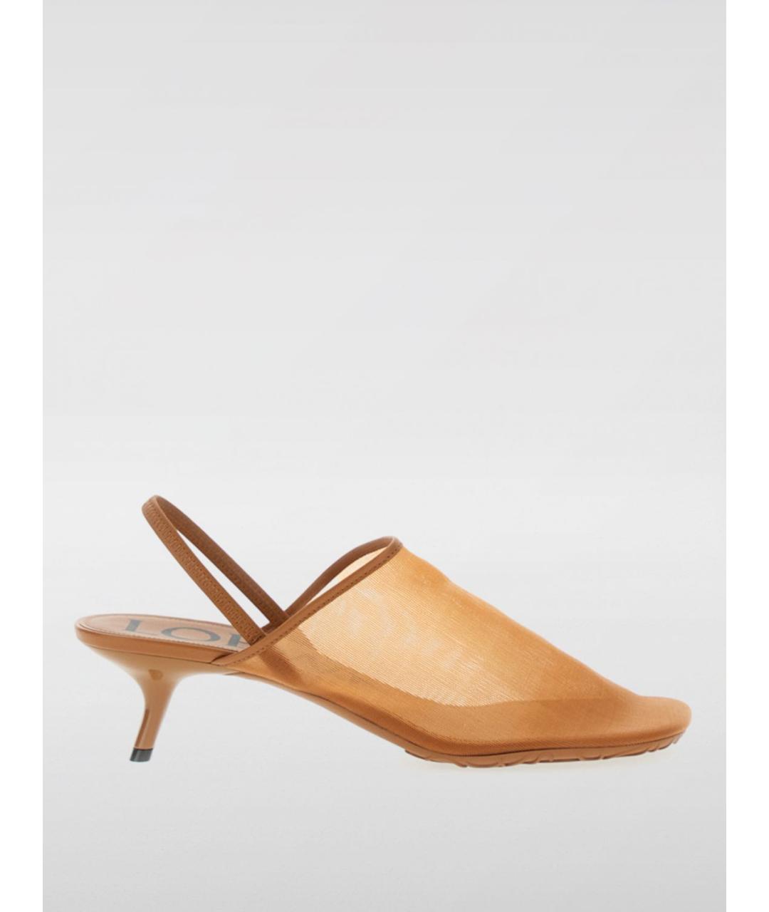 LOEWE Коричневые синтетические туфли, фото 5