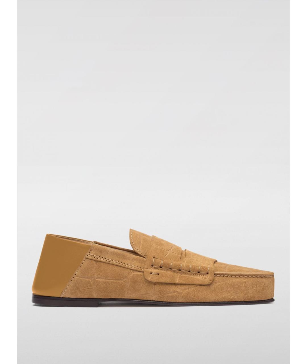 JACQUEMUS Бежевые замшевые лоферы, фото 4