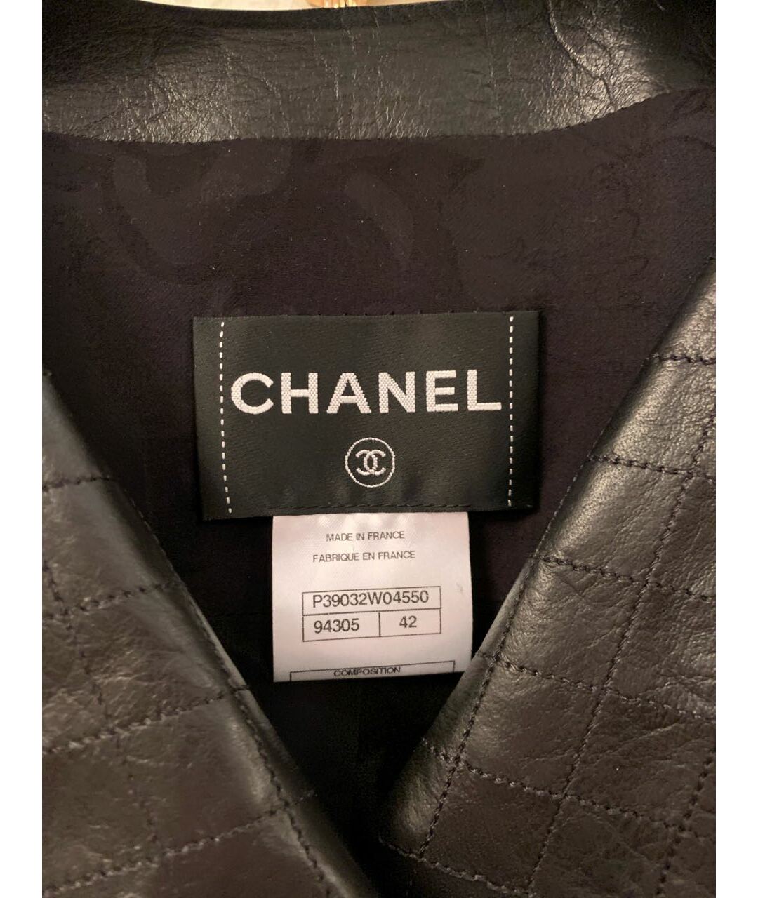 CHANEL Черная кожаная куртка, фото 6