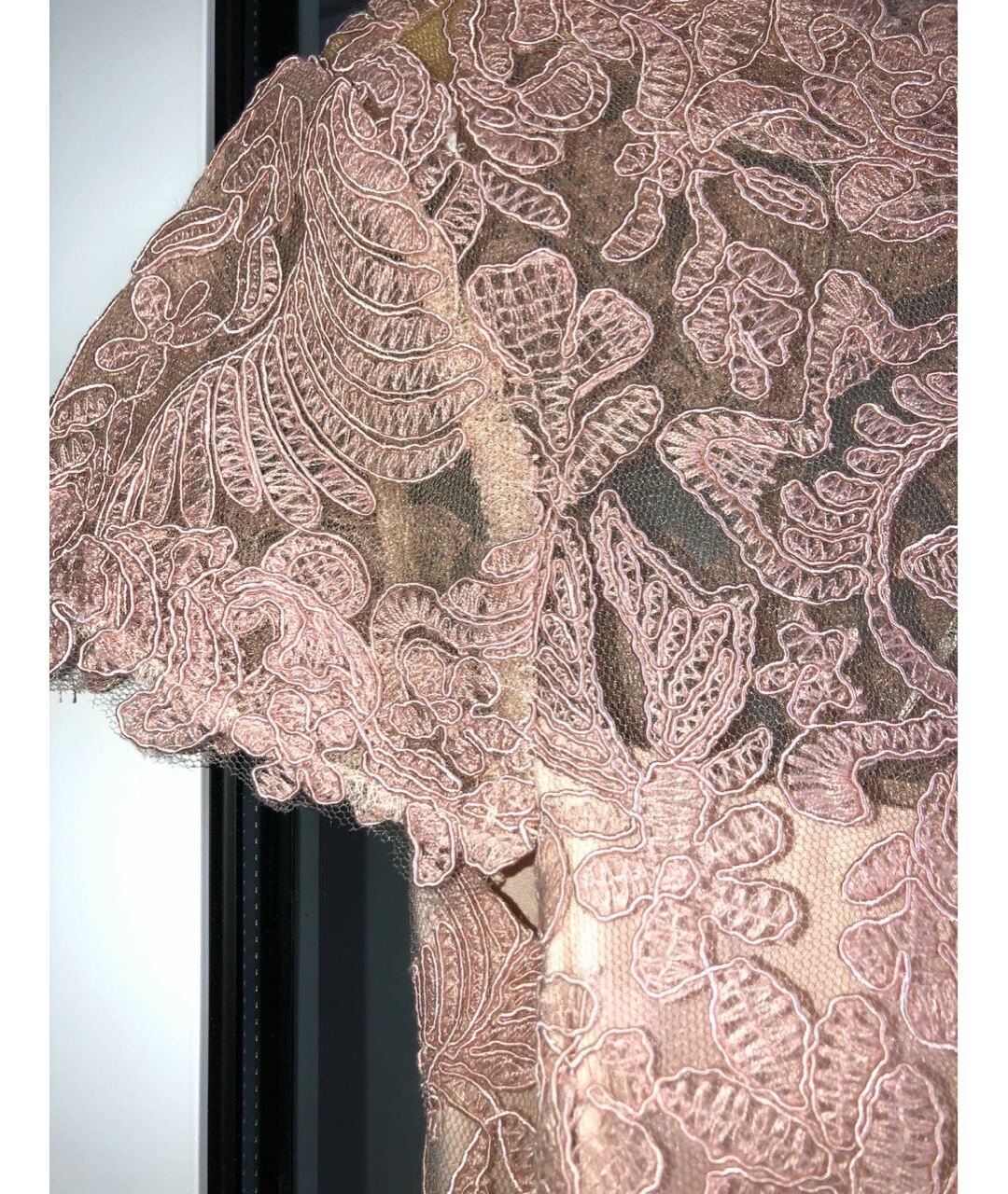 TADASHI SHOJI Розовое кружевное вечернее платье, фото 2