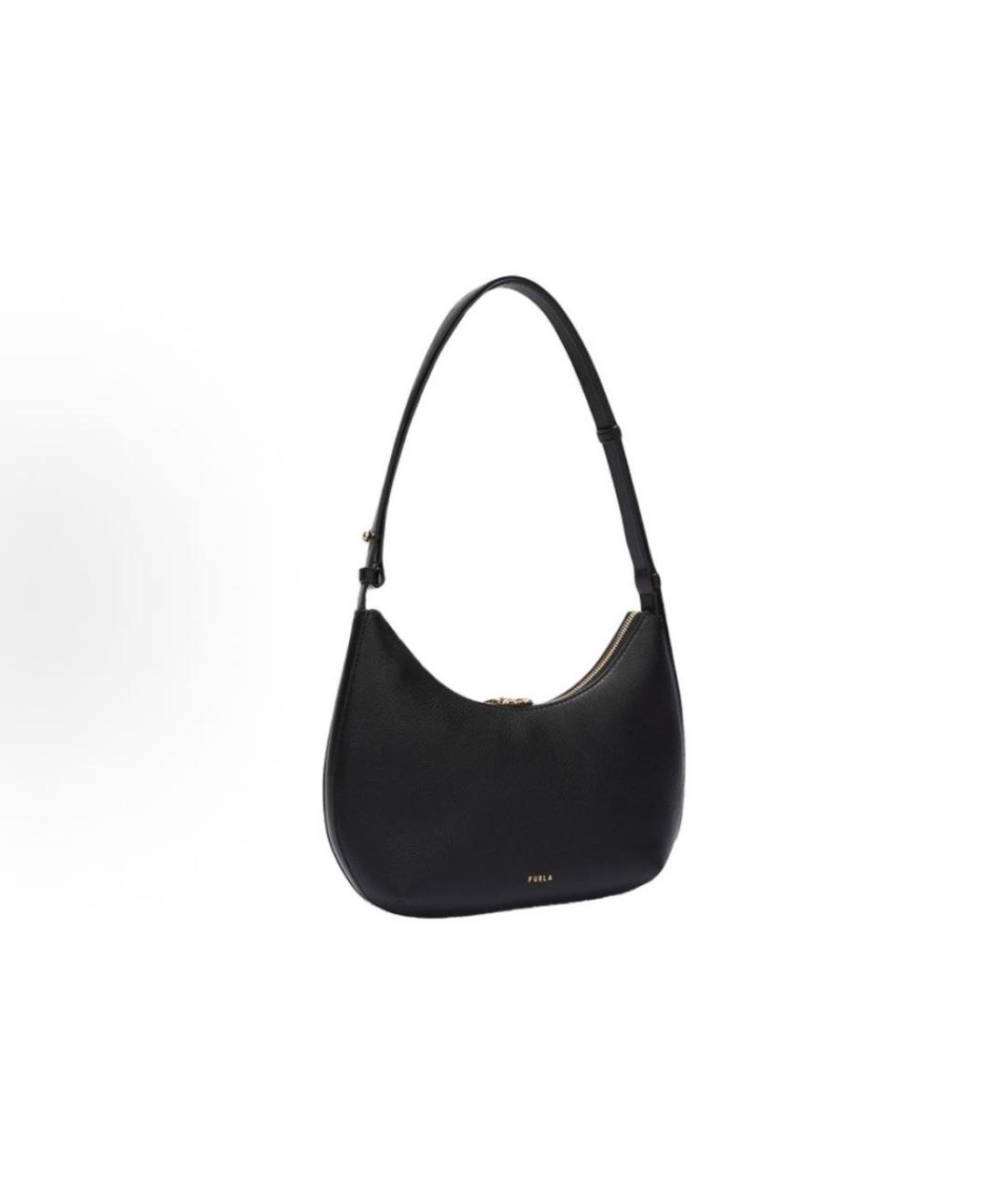 FURLA Черная кожаная сумка через плечо, фото 3