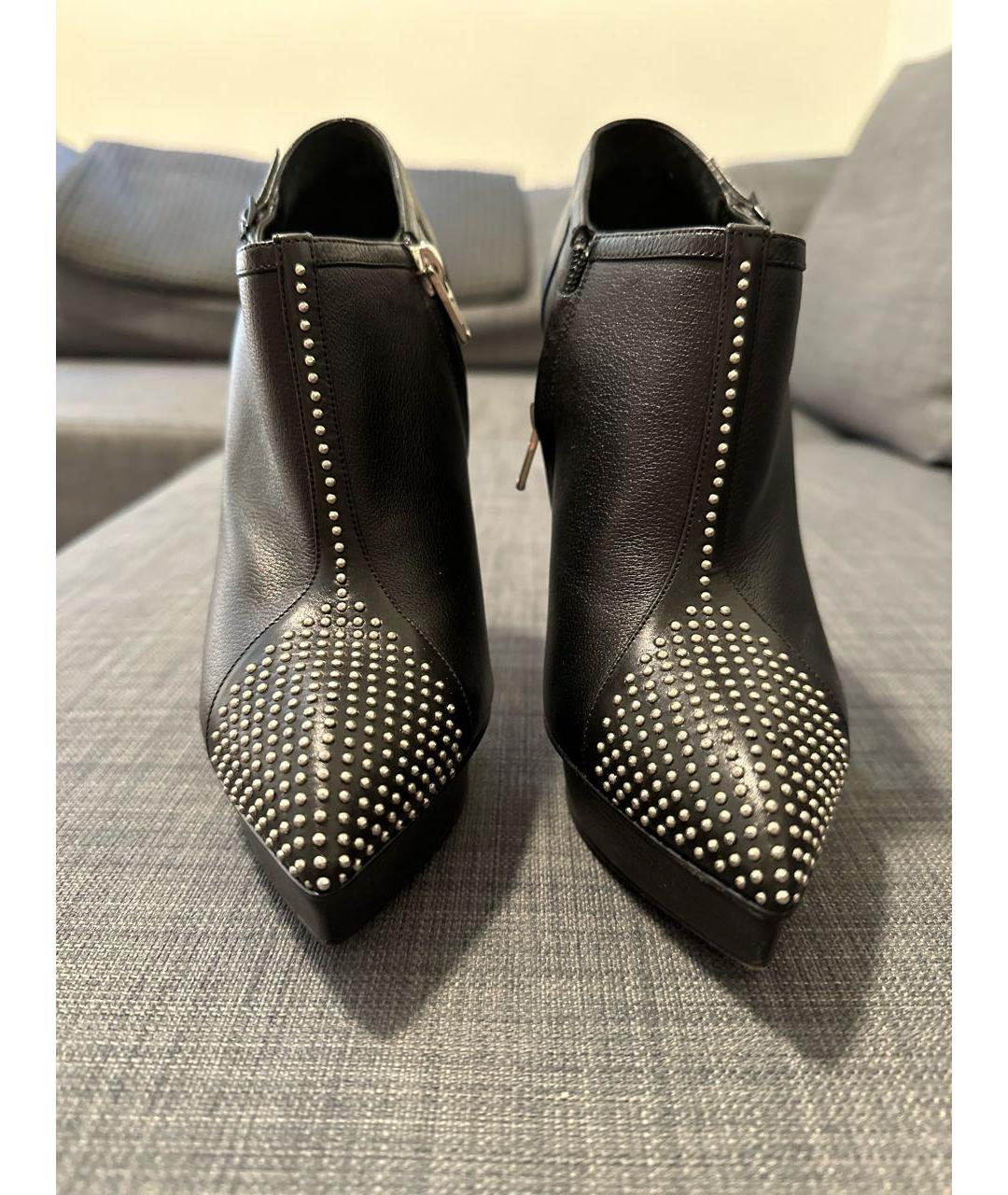SAINT LAURENT Черные кожаные ботильоны, фото 2
