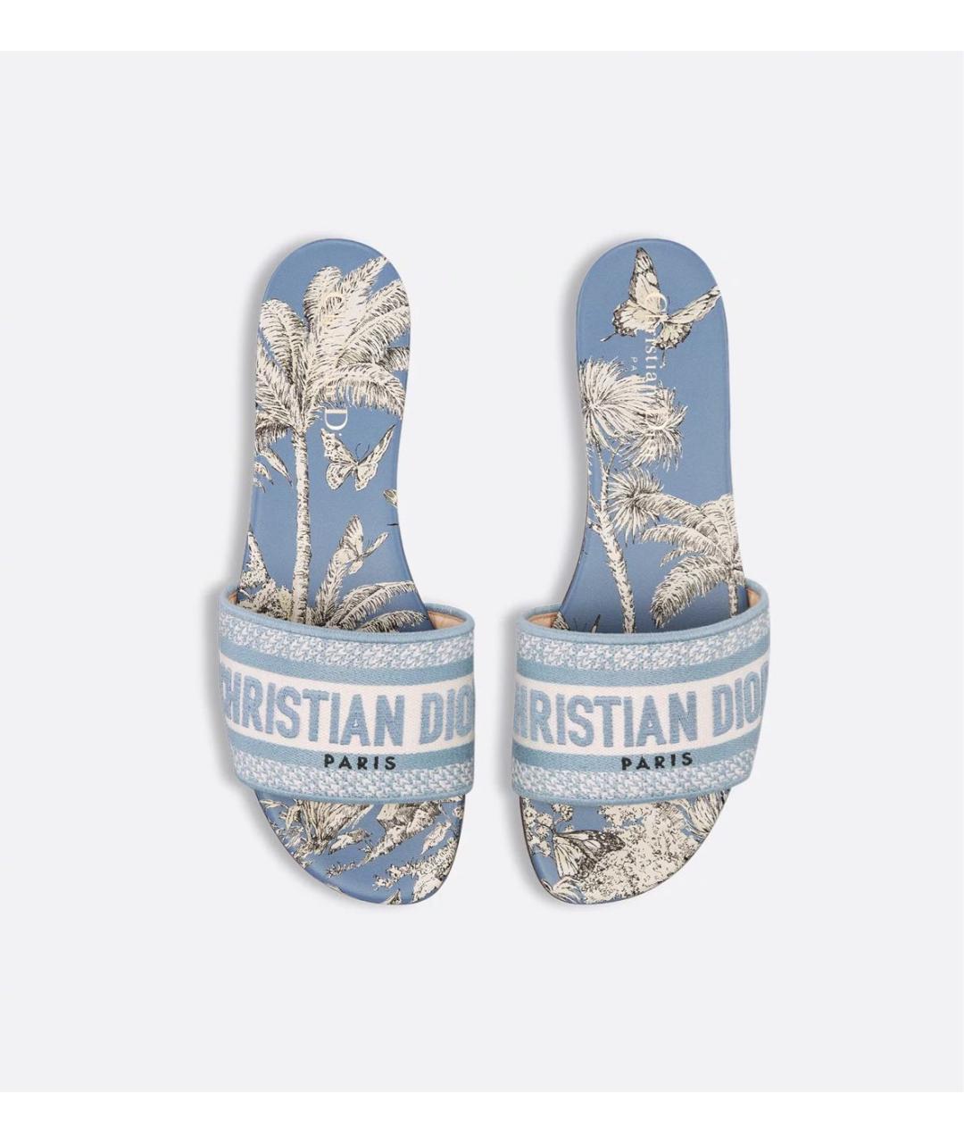 CHRISTIAN DIOR Голубые шлепанцы, фото 3