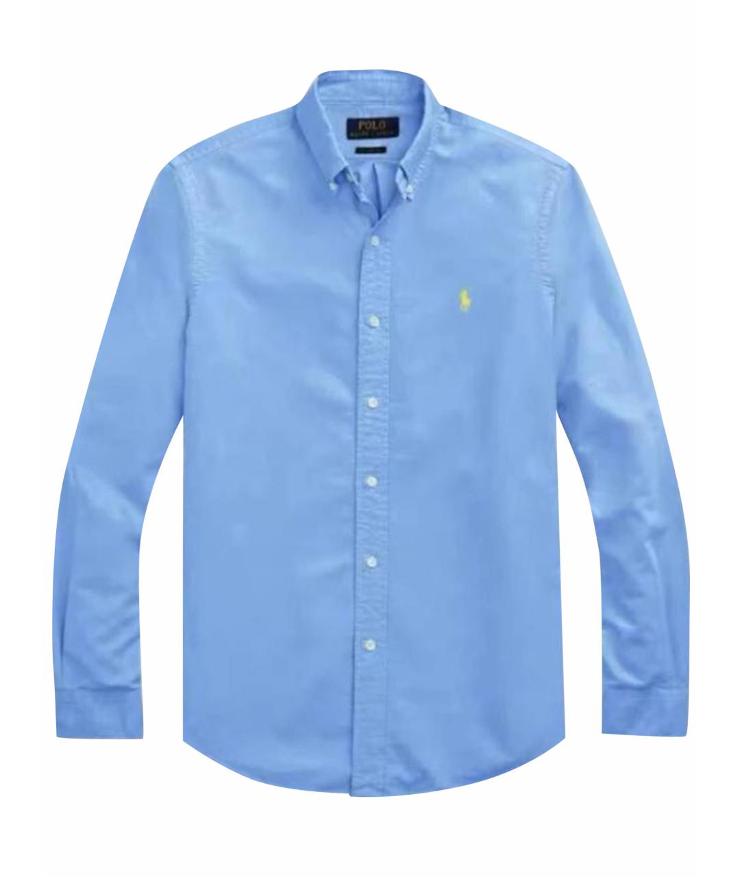 POLO RALPH LAUREN Голубая хлопковая классическая рубашка, фото 1