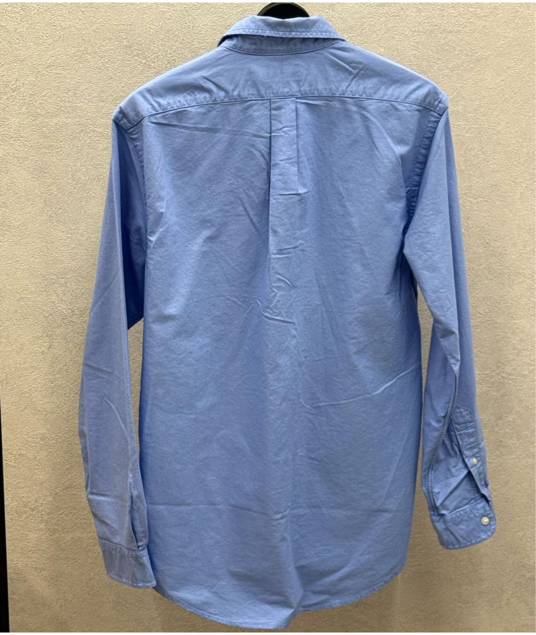 POLO RALPH LAUREN Голубая хлопковая классическая рубашка, фото 2
