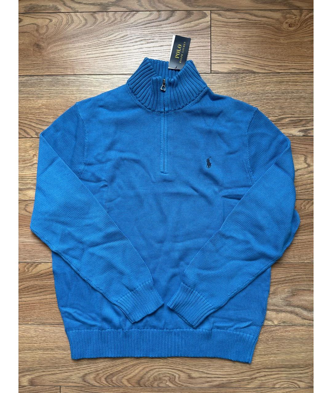 POLO RALPH LAUREN Синий хлопковый джемпер / свитер, фото 4