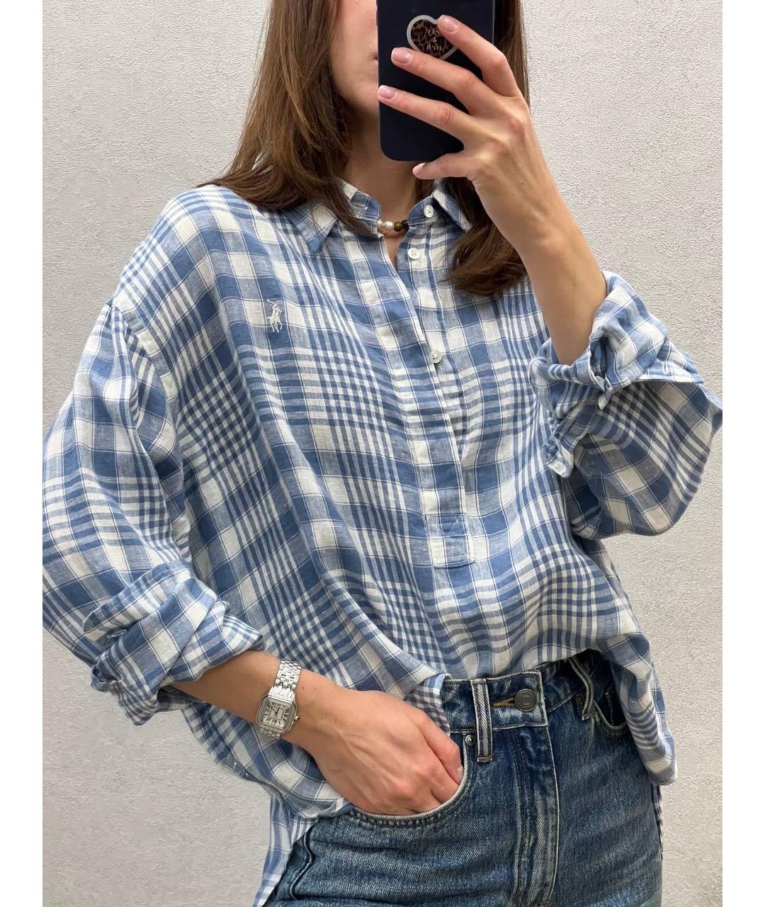 POLO RALPH LAUREN Голубая льняная рубашка, фото 8