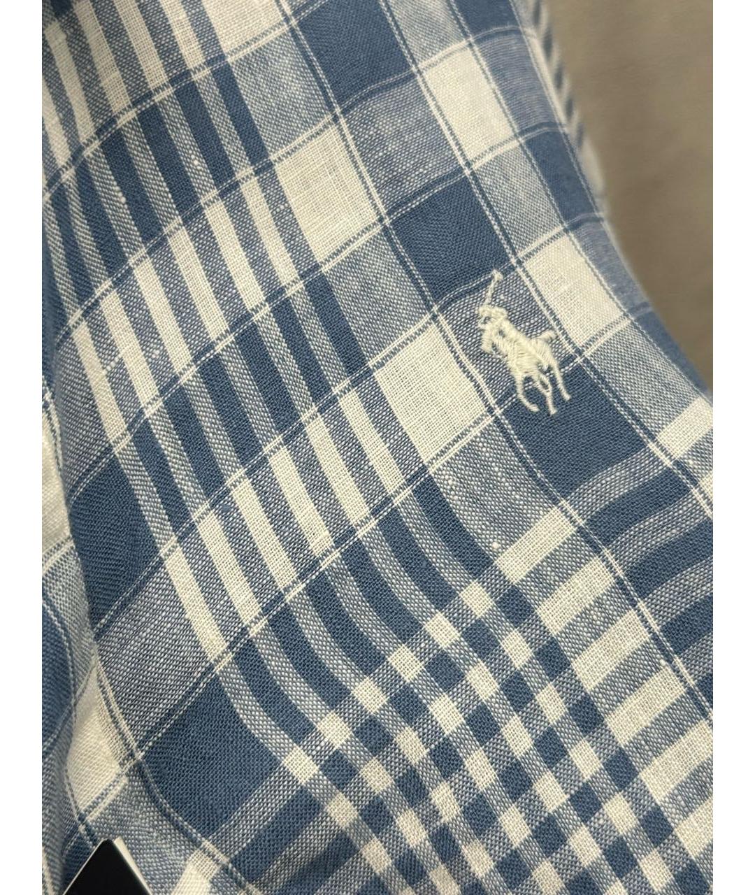POLO RALPH LAUREN Голубая льняная рубашка, фото 4