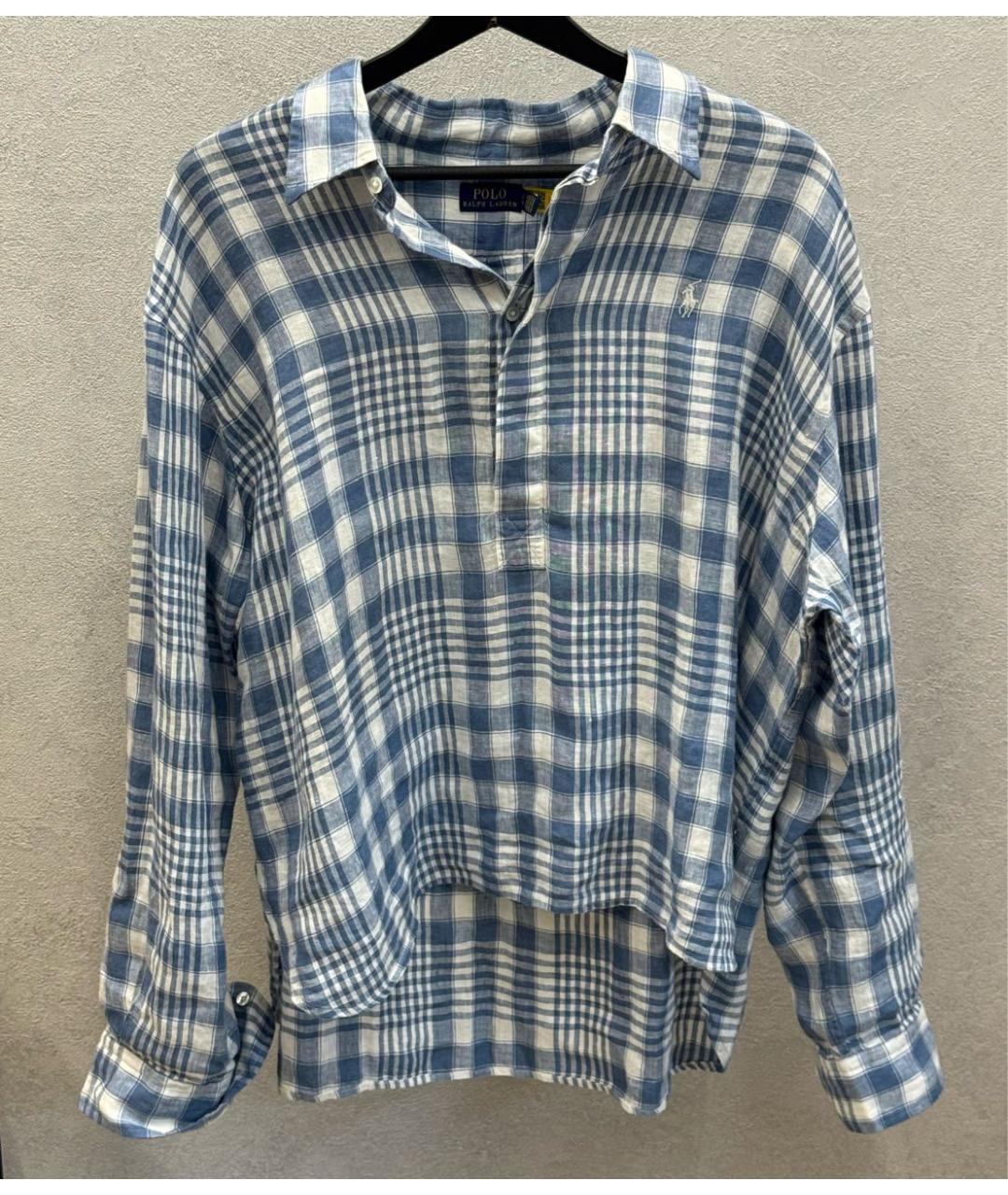 POLO RALPH LAUREN Голубая льняная рубашка, фото 9