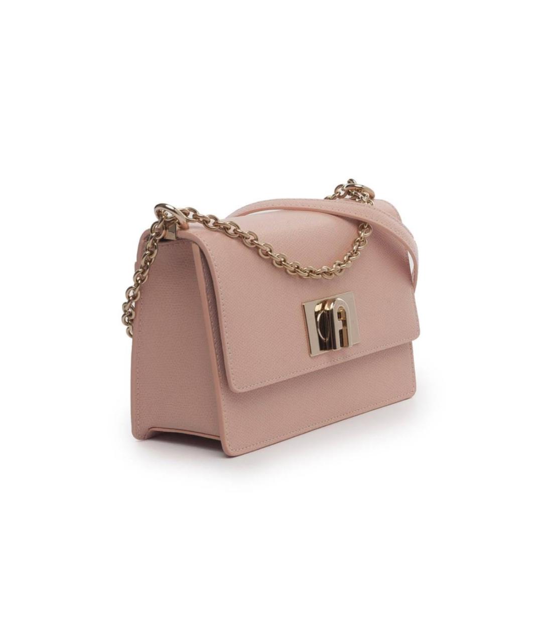 FURLA Розовая кожаная сумка через плечо, фото 2