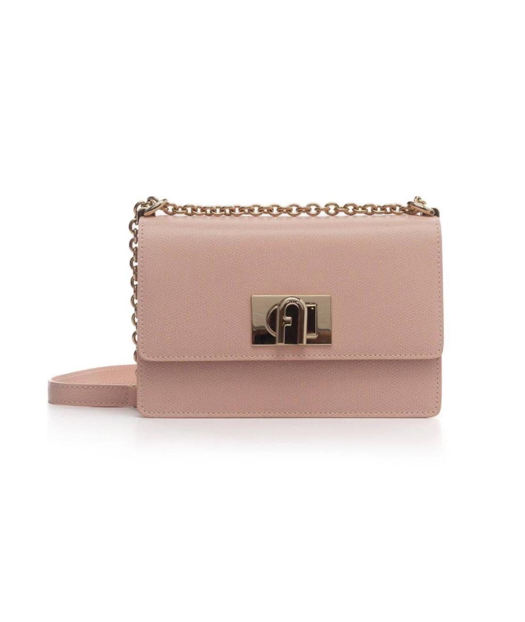 FURLA Розовая кожаная сумка через плечо, фото 8