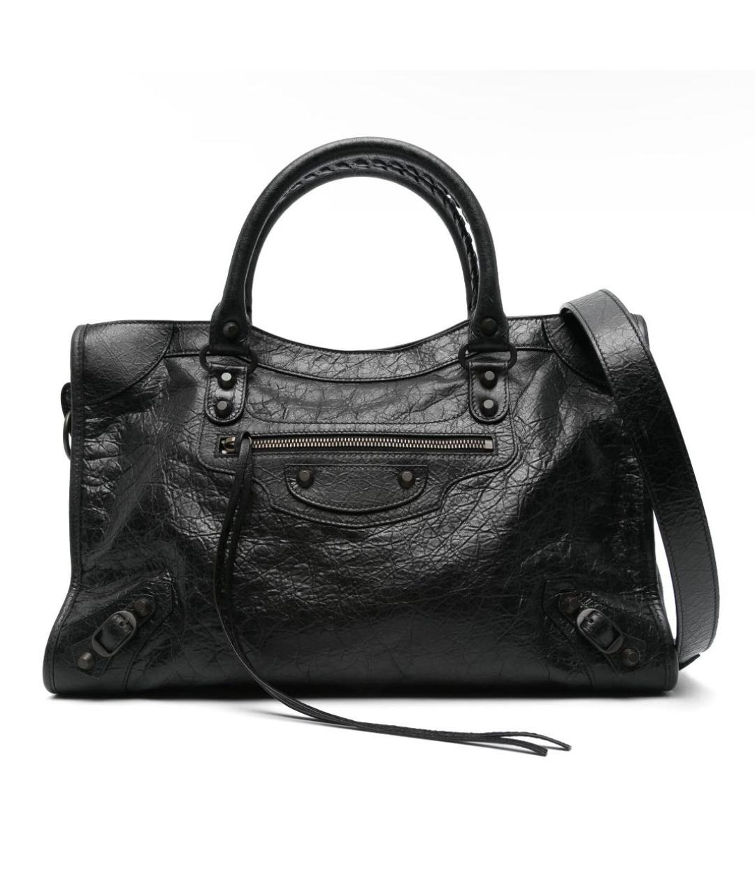 BALENCIAGA Черная кожаная сумка с короткими ручками, фото 9