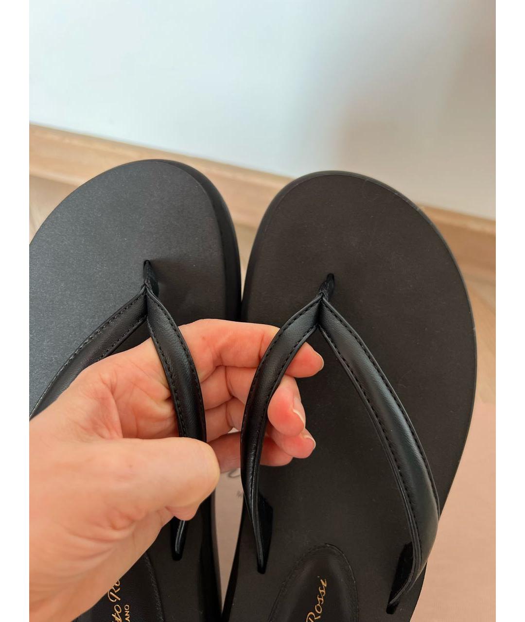 GIANVITO ROSSI Черные шлепанцы, фото 7