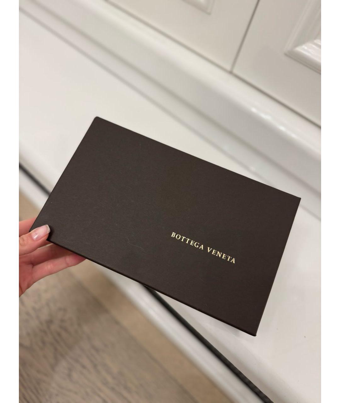BOTTEGA VENETA Черный кожаный кошелек, фото 3