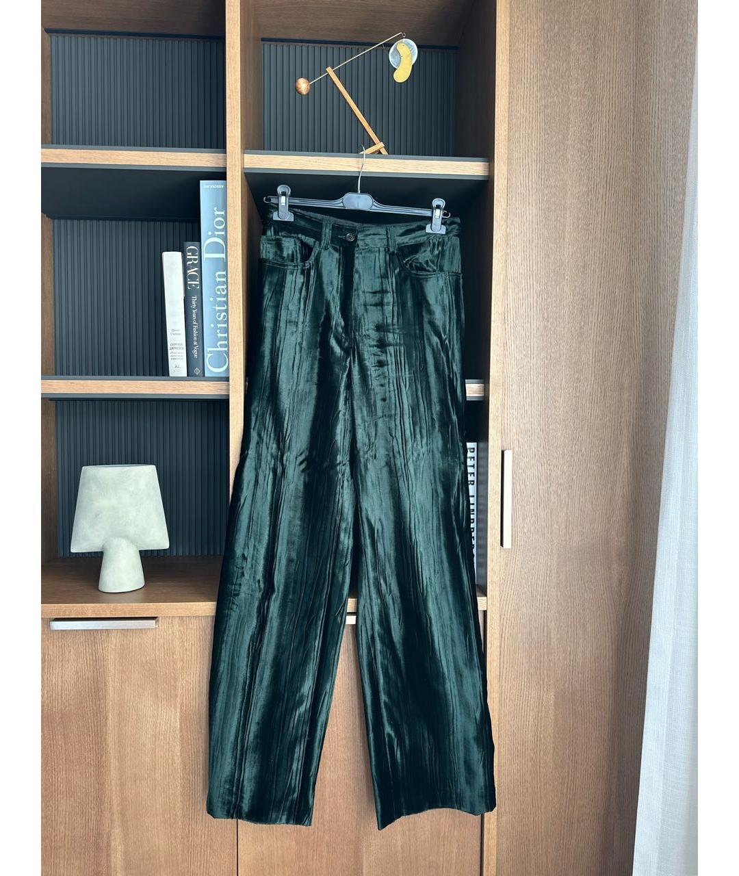 DRIES VAN NOTEN Зеленый бархатный костюм с брюками, фото 2