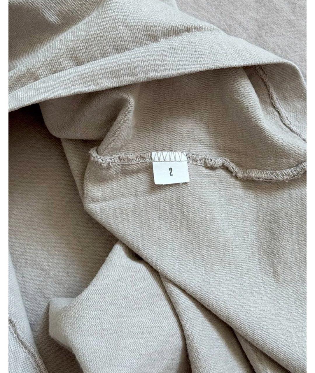 YEEZY Антрацитовая хлопковая футболка, фото 4