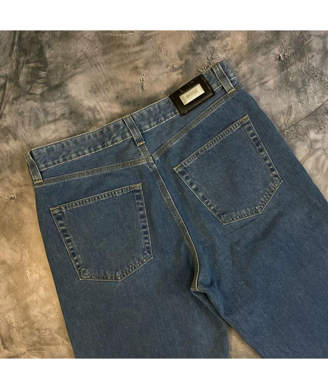 HUGO BOSS Синие хлопковые прямые джинсы, фото 5