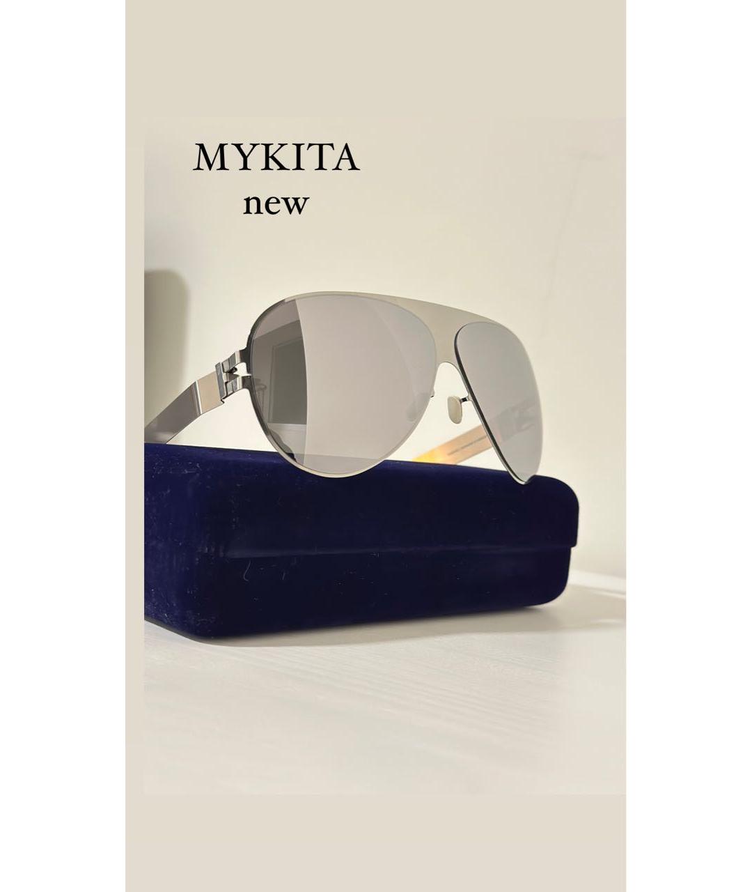 MYKITA Серебряные металлические солнцезащитные очки, фото 5