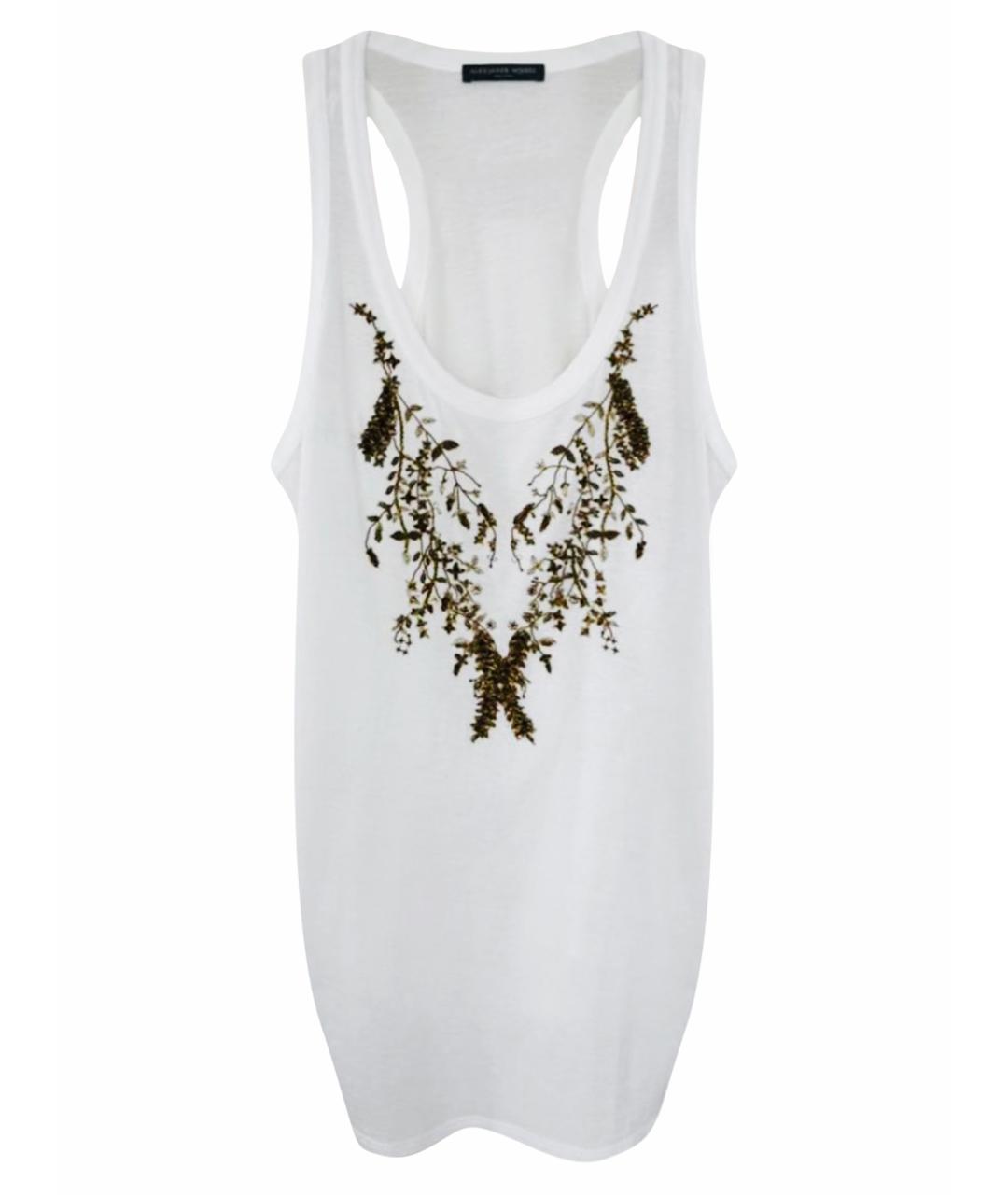 ALEXANDER MCQUEEN Белая хлопковая майка, фото 1