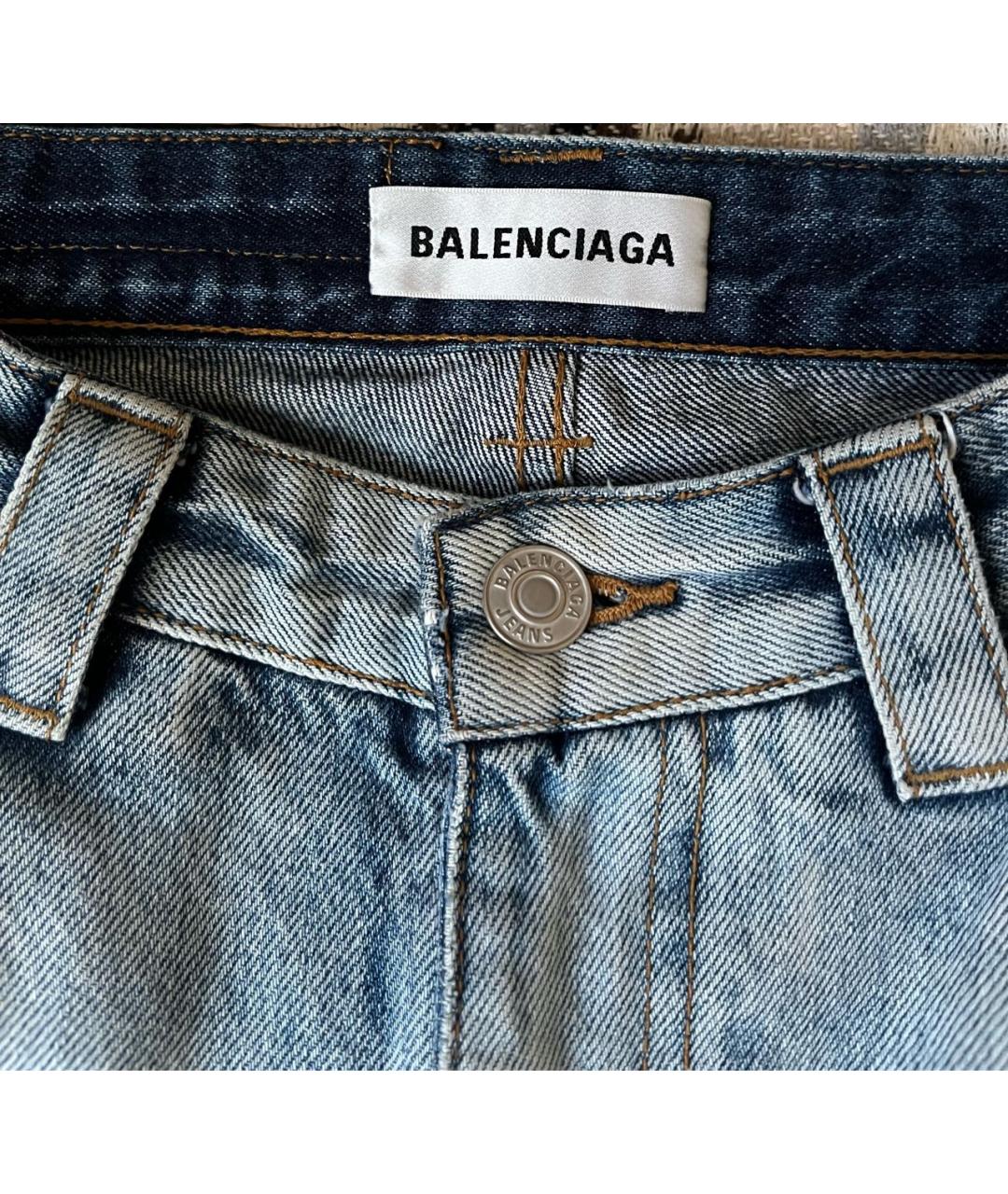 BALENCIAGA Голубые хлопковые шорты, фото 3