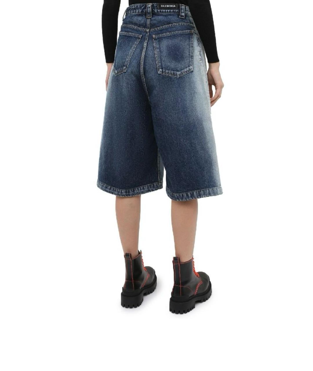 BALENCIAGA Голубые хлопковые шорты, фото 6