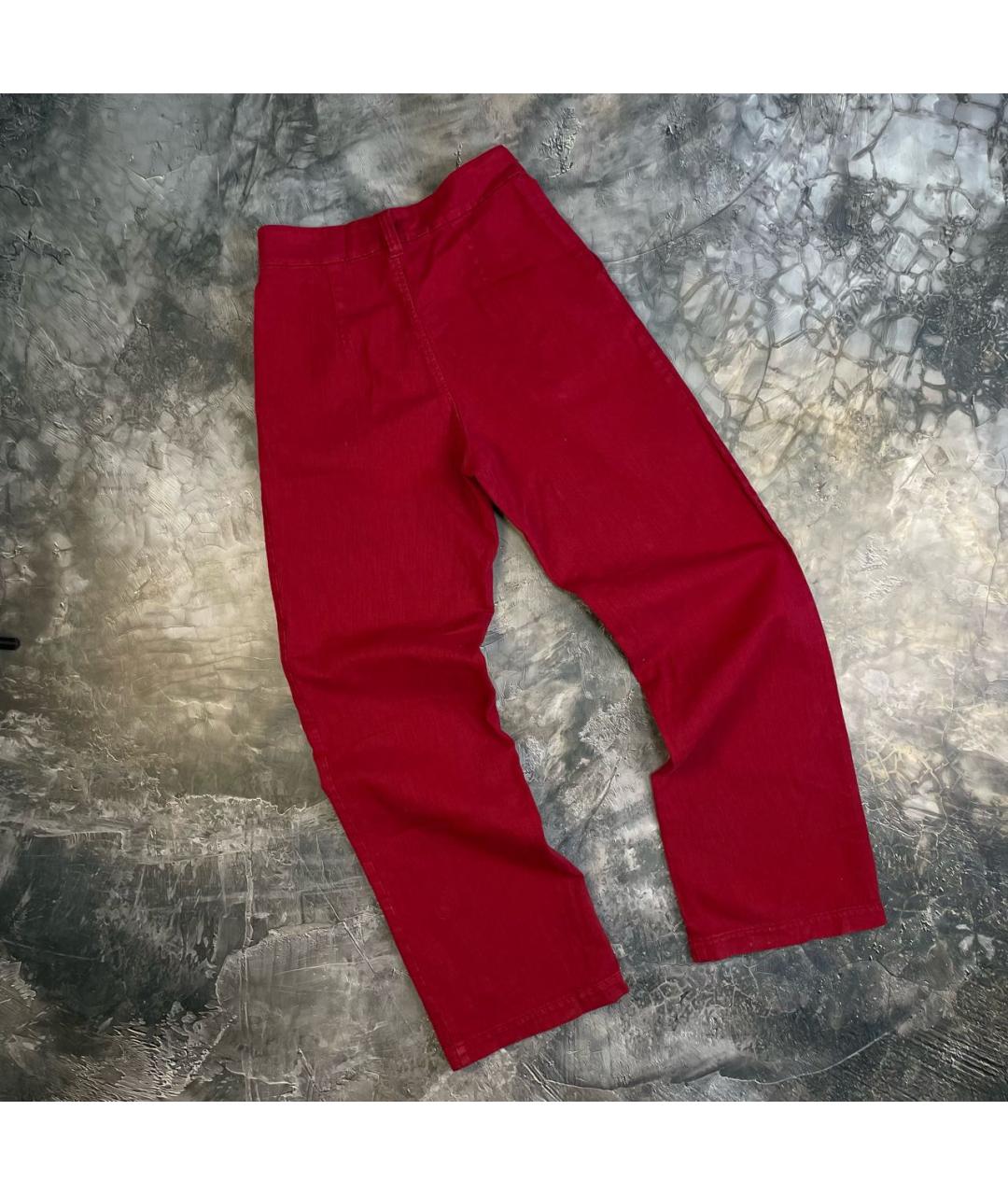 LEVI'S Бордовые хлопковые прямые брюки, фото 7