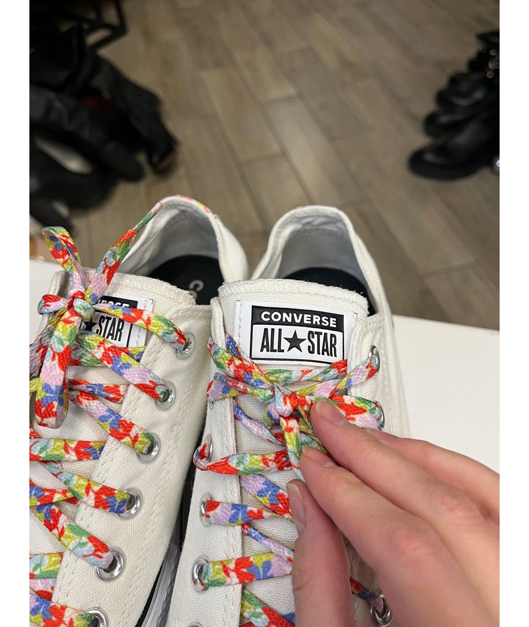 CONVERSE Белые текстильные кеды, фото 5