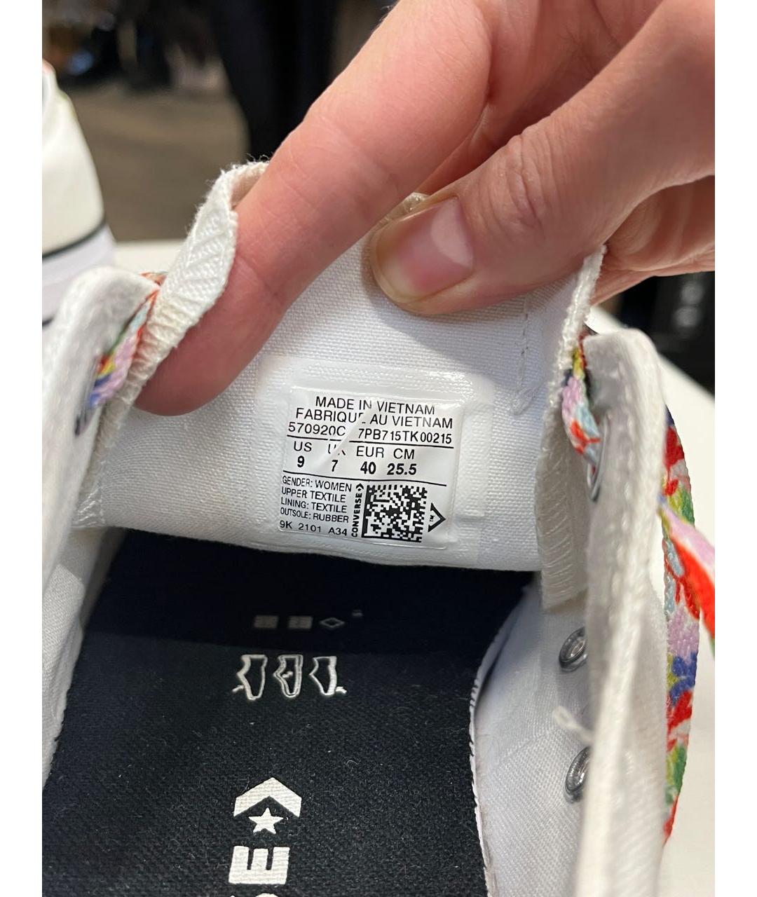 CONVERSE Белые текстильные кеды, фото 8