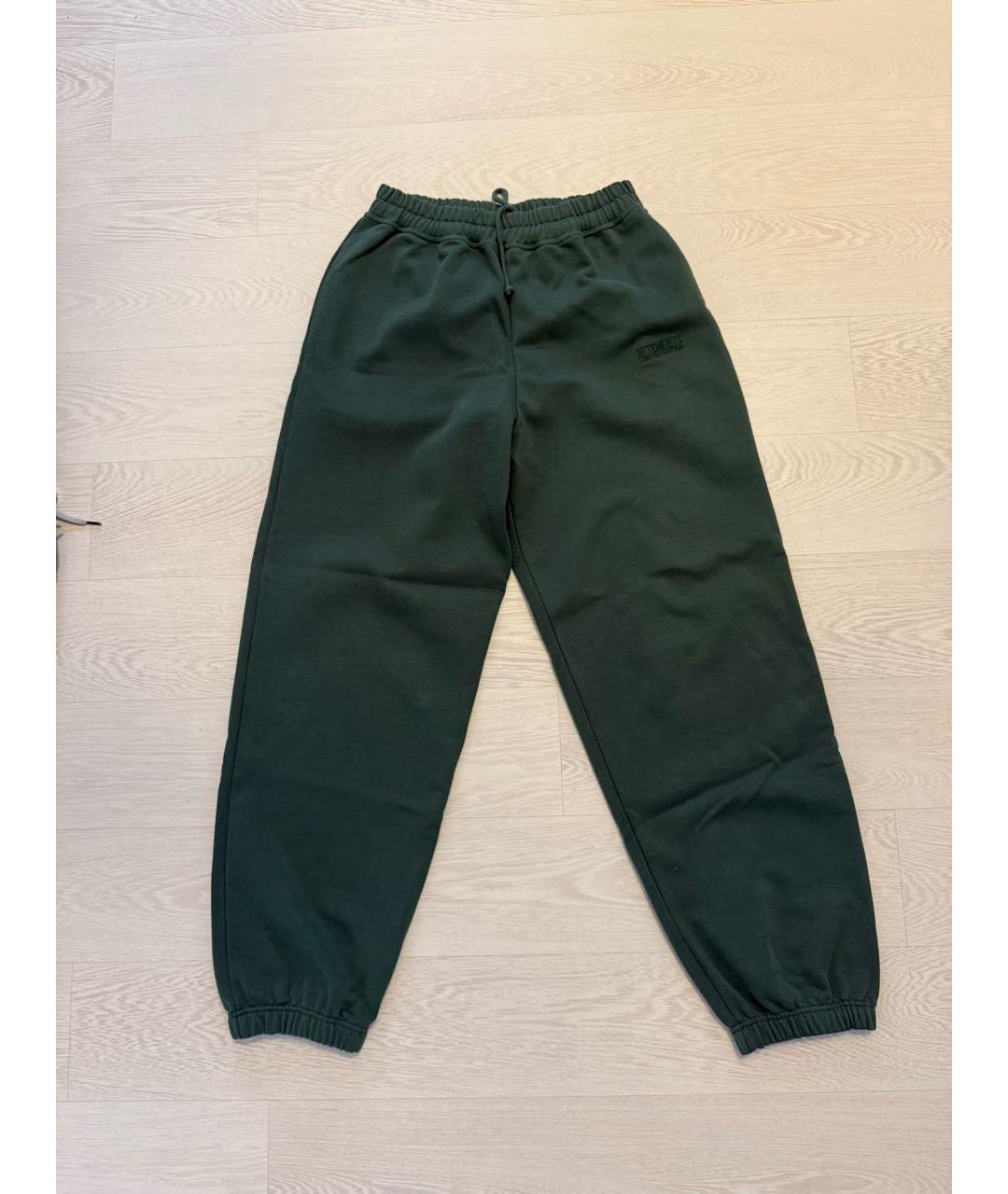 VETEMENTS Зеленые хлопковые повседневные брюки, фото 5