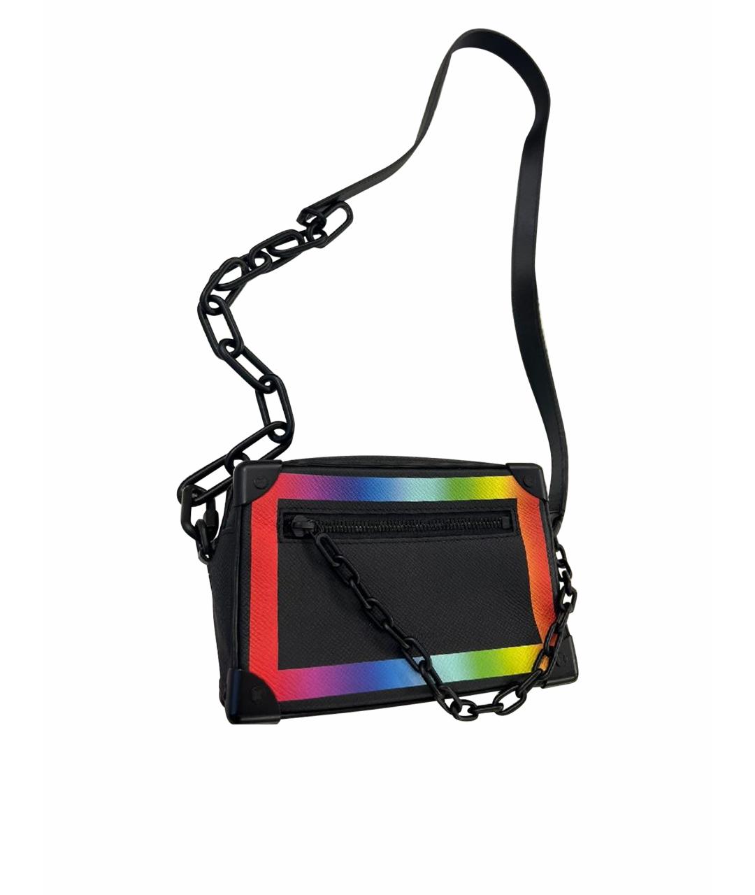 LOUIS VUITTON Черная кожаная сумка через плечо, фото 1