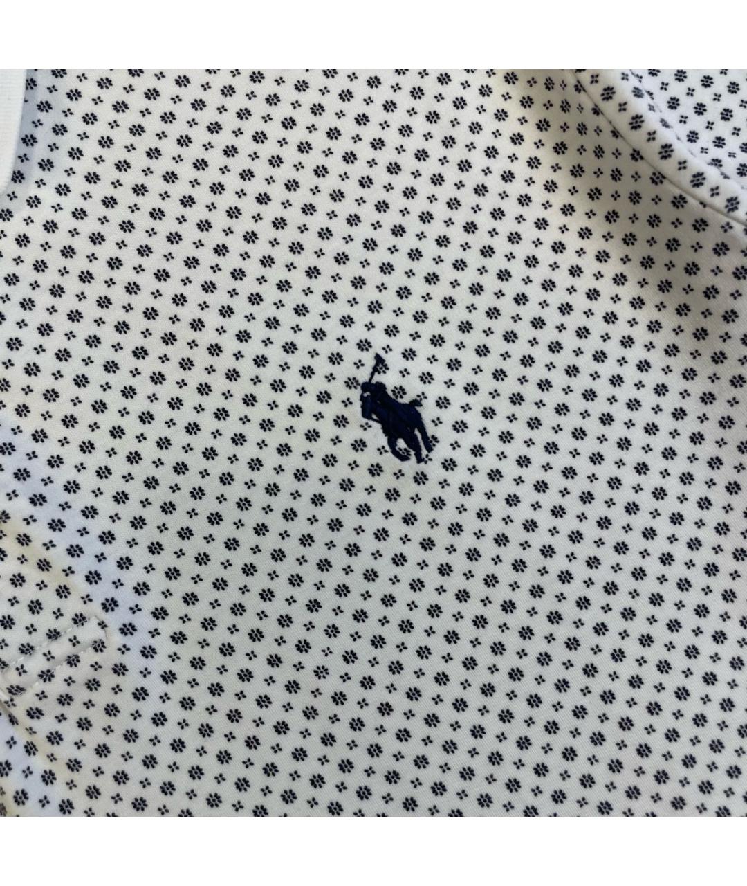 POLO RALPH LAUREN Белое хлопковое поло с коротким рукавом, фото 3