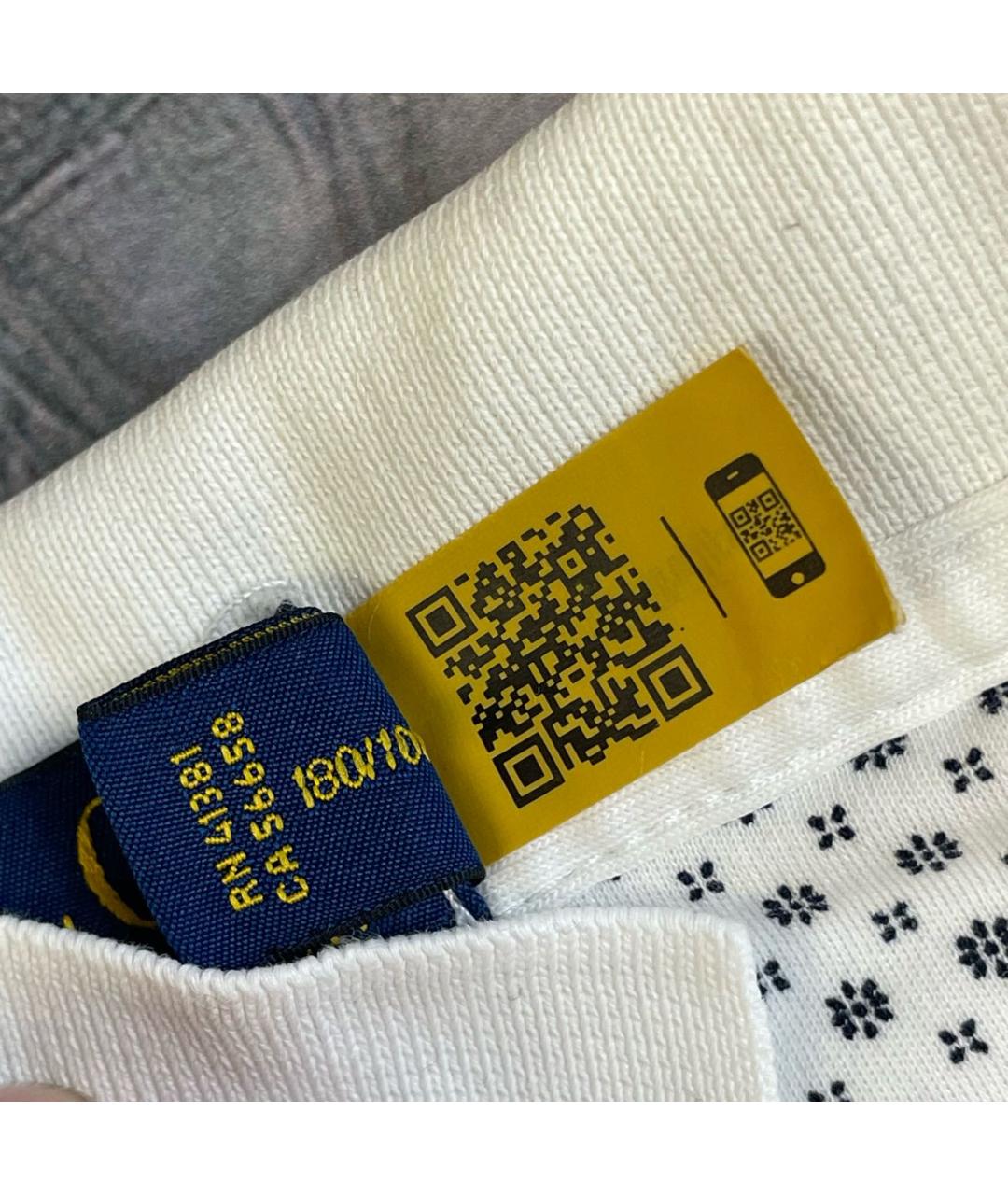 POLO RALPH LAUREN Белое хлопковое поло с коротким рукавом, фото 5