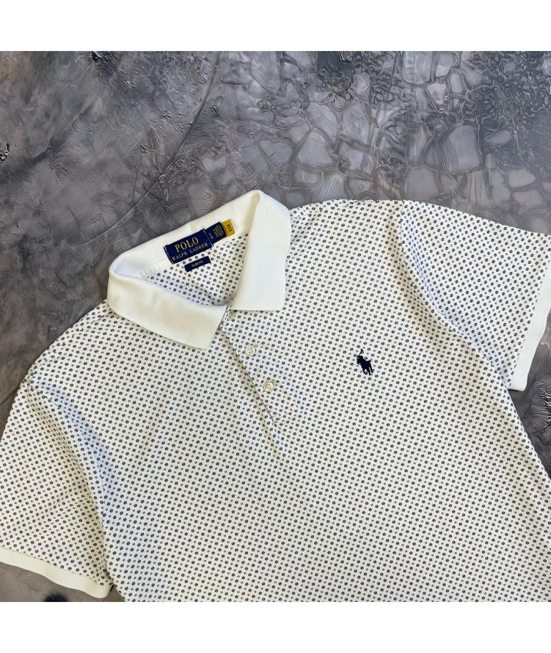 POLO RALPH LAUREN Белое хлопковое поло с коротким рукавом, фото 2