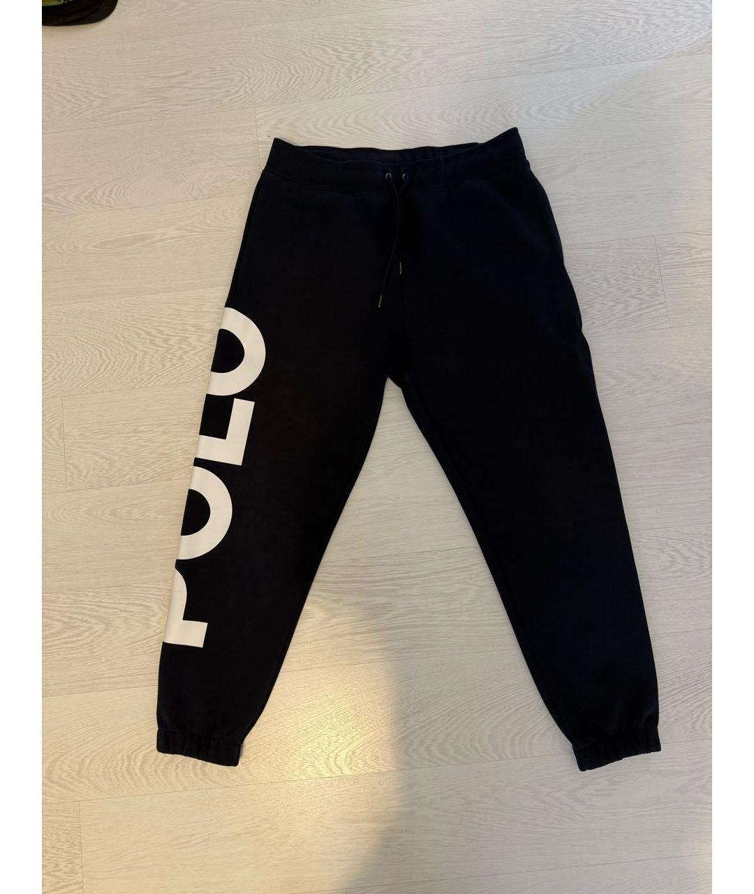 POLO RALPH LAUREN Темно-синие хлопковые повседневные брюки, фото 3